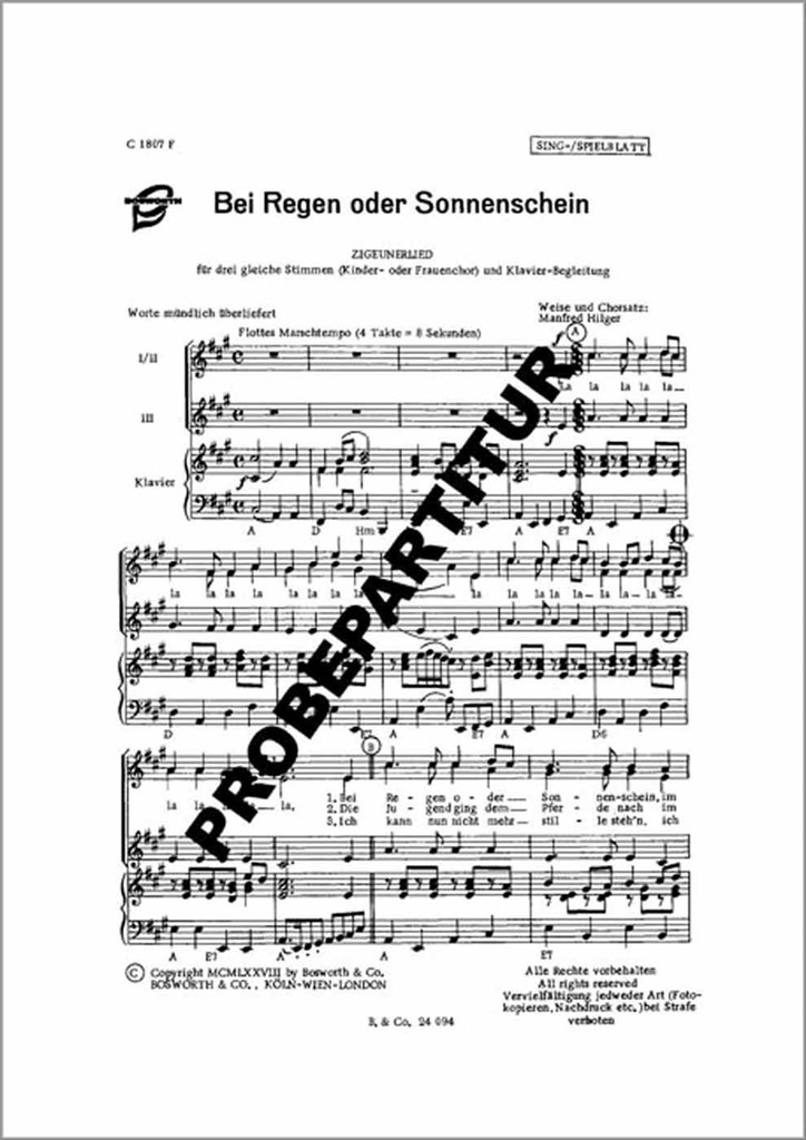 Bei Regen oder Sonnenschein
